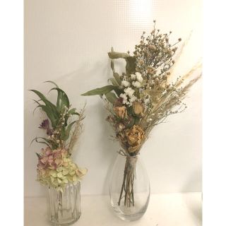 お得！　2束セット　ドライフラワー　スワッグ　ブーケ　花束　(ドライフラワー)