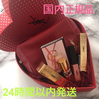 イヴサンローランボーテ(Yves Saint Laurent Beaute)の専用イヴサンローラン ハートギフトBOX ポーチ リップ2本 香水 ギフトセット(口紅)