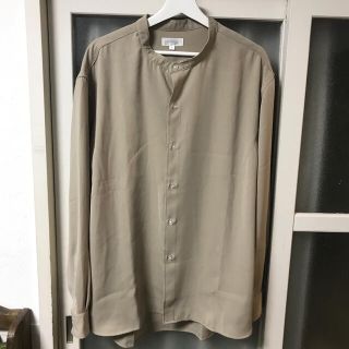 フリークスストア(FREAK'S STORE)のNilwayのバンドカラーシャツ　ノーカラーシャツ　ベージュ　ビッグシルエット(シャツ)