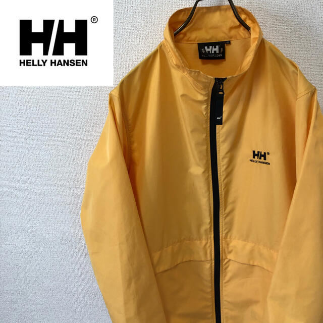 HELLY HANSEN(ヘリーハンセン)のHELLY HANSEN ヘリーハンセン ナイロンジャケット 刺繍ロゴ　イエロー メンズのジャケット/アウター(ナイロンジャケット)の商品写真