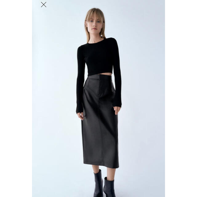 ZARA(ザラ)の新品 ZARA レザー風スカート XS レディースのスカート(ロングスカート)の商品写真