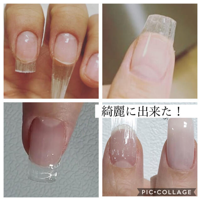 グラスファイバーで長さ出しが簡単に出来る！！  約5.5cm コスメ/美容のネイル(ネイル用品)の商品写真