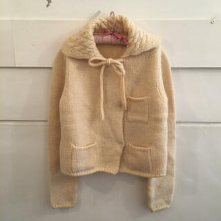 プラダ(PRADA)のPRADA ribbon knit outer.(カーディガン)