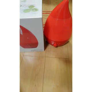 H2O 超音波加湿器　レッド(加湿器/除湿機)