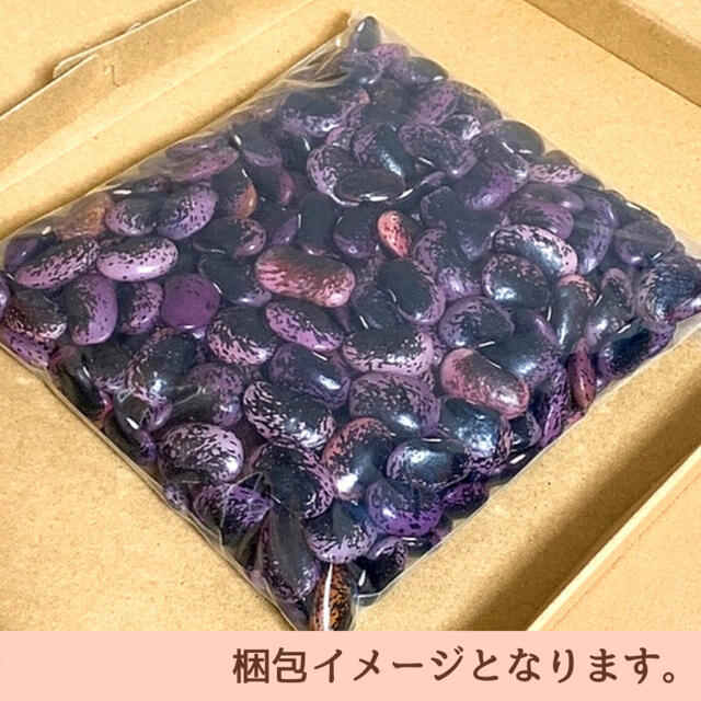 【農薬・化学肥料不使用】乾燥紫花豆 約500g 青森県産 2020年産 食品/飲料/酒の食品(野菜)の商品写真