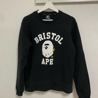 アベイシングエイプ(A BATHING APE)のFCRB×APE スウェット　ブラック　S(スウェット)