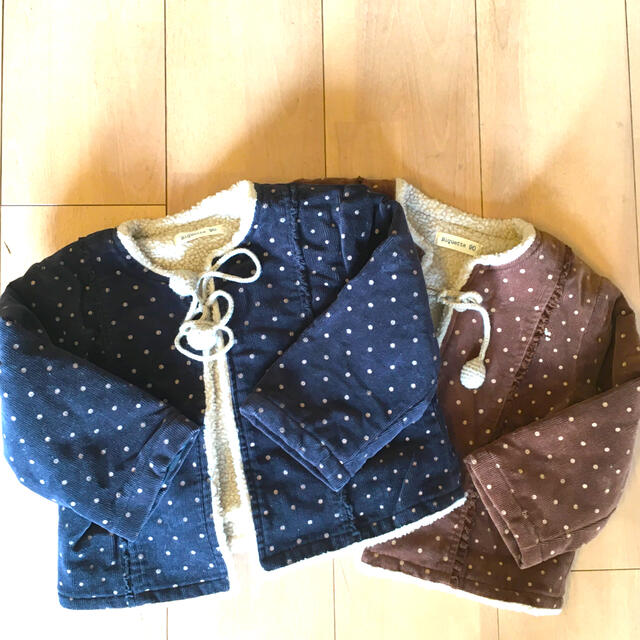 Biquette(ビケット)の2着セット　双子　Biquette アウター　90サイズ キッズ/ベビー/マタニティのキッズ服女の子用(90cm~)(ジャケット/上着)の商品写真