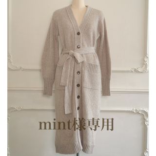 mint様専用 Belted Wool-blend Long Cardigan (カーディガン)