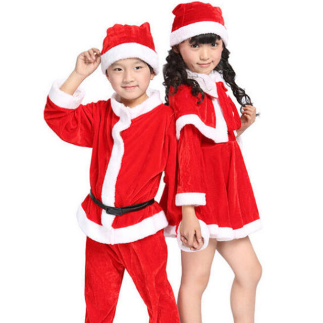 子供服 キッズ ベビー サンタコスプレ コスチューム  クリスマス 仮装 ワンピ キッズ/ベビー/マタニティのキッズ服女の子用(90cm~)(ワンピース)の商品写真