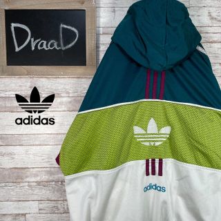 アディダス(adidas)の【古着】希少 90s アディダスオリジナルス クレイジー ジップ パーカー XL(パーカー)