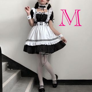 メイド服 コスプレ ゴスロリ コスチューム セクシー 可愛い ワンピース  M(ミニワンピース)