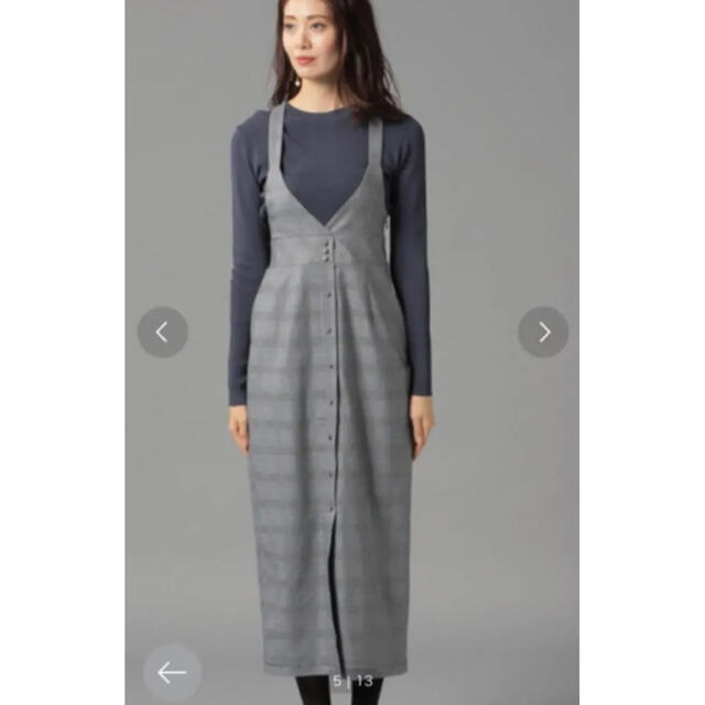 Andemiu(アンデミュウ)のアンデミュウ　グランチェックサスペンダースカート レディースのスカート(ロングスカート)の商品写真