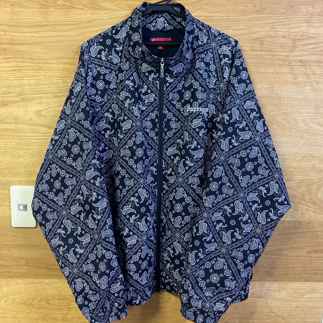 Supreme 18ss Bandana Track Jacket 黒 XL