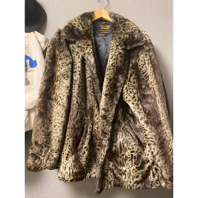 美しいレオパード柄 コートリフォーム 原皮 ハギレ