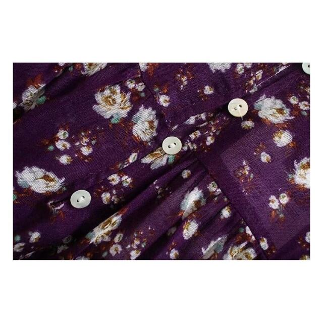 ZARA(ザラ)の❄️冬新作☃️3083◆purple 花柄 ブラウス レディースのトップス(シャツ/ブラウス(長袖/七分))の商品写真