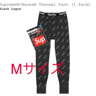 シュプリーム(Supreme)のSupreme Hanes Thermal pantsシュプリーム ヘインズ 黒(レギンス/スパッツ)