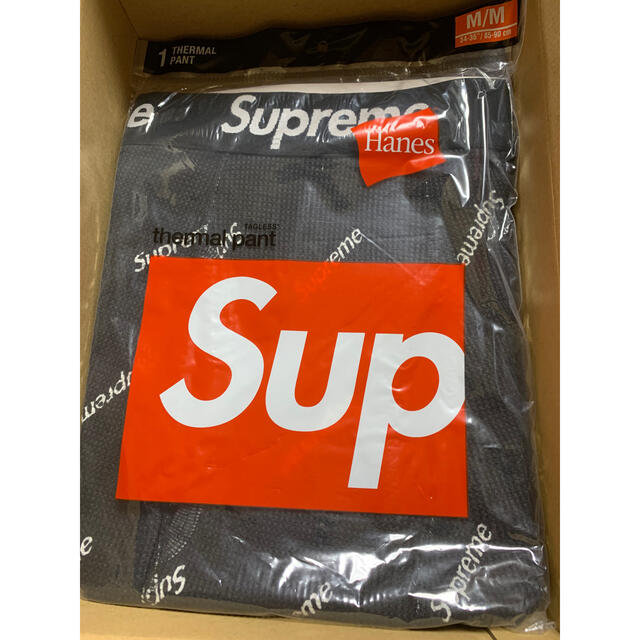 Supreme(シュプリーム)のSupreme Hanes Thermal Pantシュプリーム ヘインズ 黒 メンズのレッグウェア(レギンス/スパッツ)の商品写真