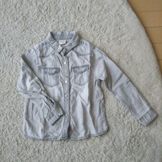 ザラキッズ(ZARA KIDS)のkuma様ご専用 ZARA girl グレー柔らかデニムシャツ110㎝(ジャケット/上着)