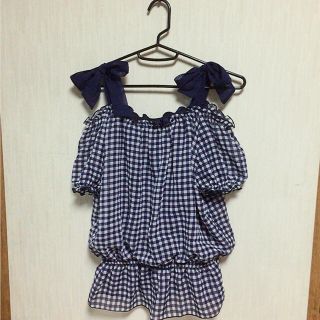 アベイル(Avail)のギンガムチェック🌟オフショルブラウス(シャツ/ブラウス(半袖/袖なし))