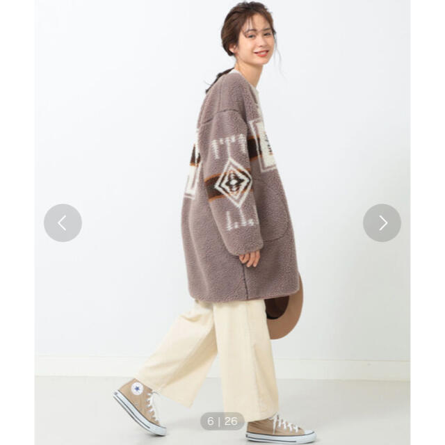 B:MING LIFE STORE by BEAMS(ビーミング ライフストア バイ ビームス)のPENDLETON × B:MING by BEAMS 別注 ボア ミドルコート レディースのジャケット/アウター(ロングコート)の商品写真