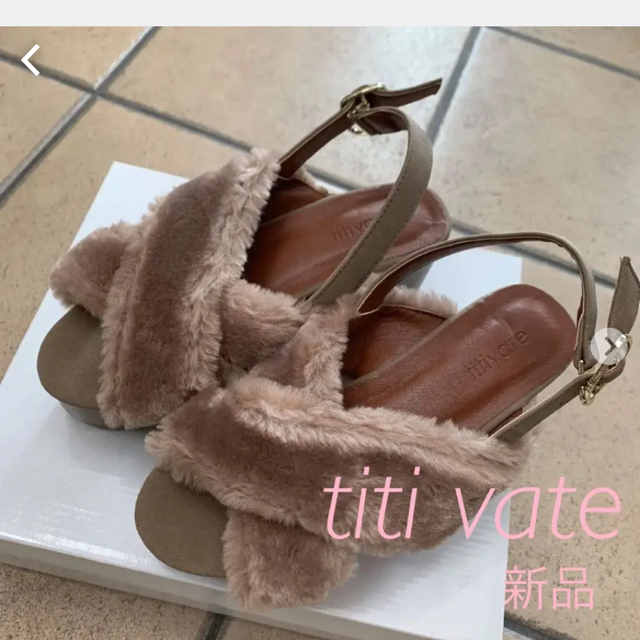 titivate - 新品♡titivate ファーサンダル レディース靴 厚底の通販