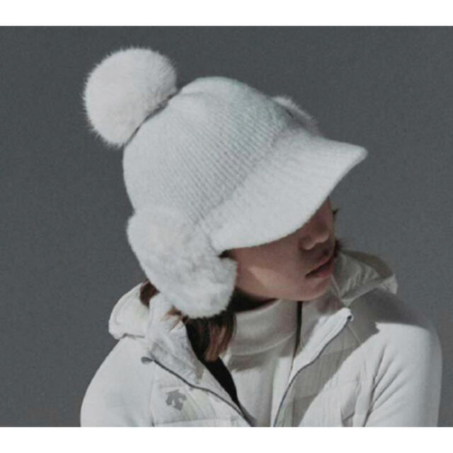 ☆DESCENTE GOLF 韓国☆ 20winter 耳当て ボンボン帽子 人気商品 5520