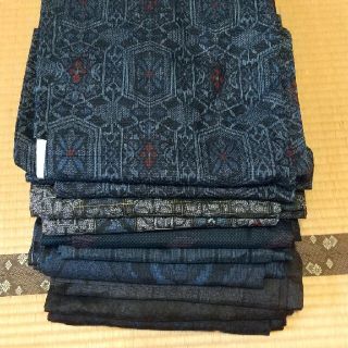 着物　大島紬　まとめ売り　着物リメイク　小物作り(生地/糸)