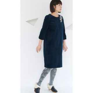 ミナペルホネン ひざ丈ワンピース(レディース)(コーデュロイ)の通販 ミナペルホネン ひざ丈ワンピース(レディース)(コーデュロイ)の通販