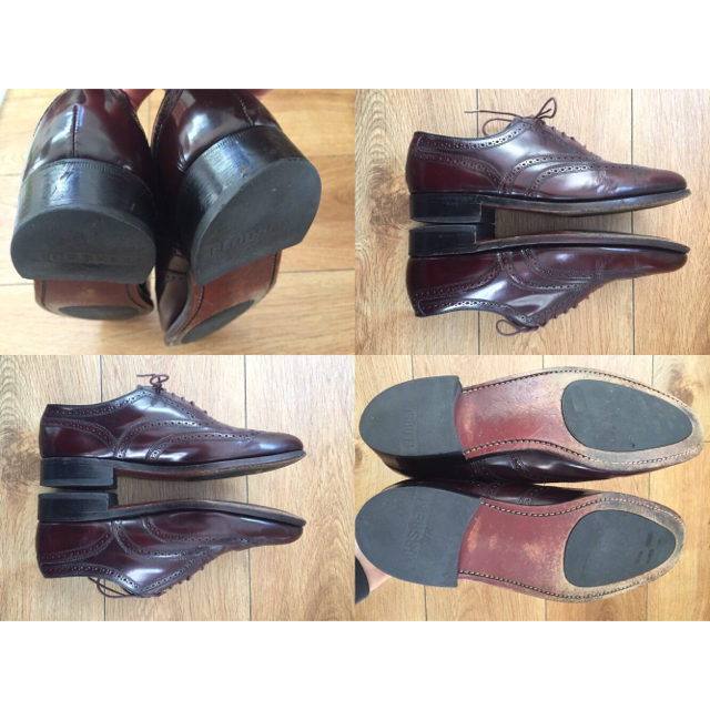 フローシャイム FLORSHEIM US8 1/2  D バーガンディ