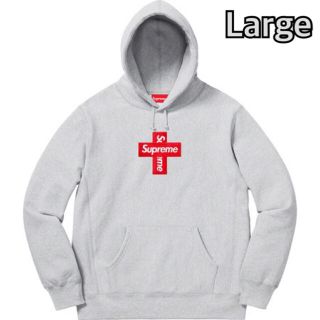 シュプリーム(Supreme)のSupreme Cross Box Logo Hooded Grey large(パーカー)