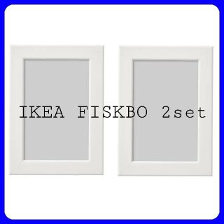 イケア(IKEA)のIKEA FISKBO フィスクボー ホワイト 2枚セット まとめ売り(フォトフレーム)