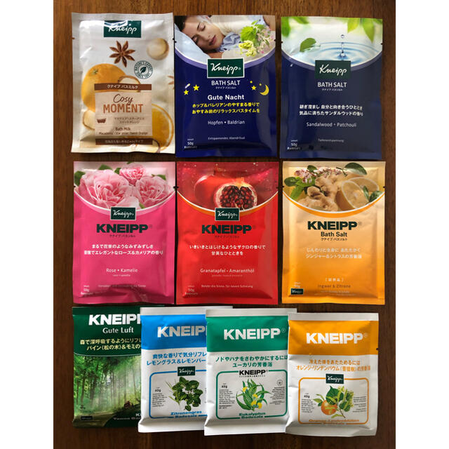 Kneipp(クナイプ)のクナイプ　バスソルト＆バスミルク セット 10個 コスメ/美容のボディケア(入浴剤/バスソルト)の商品写真