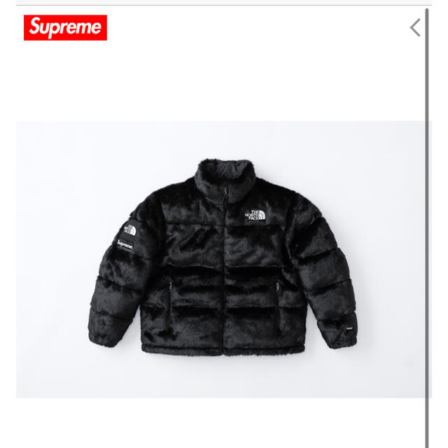 supreme fur nupse jacket 黒 s northface