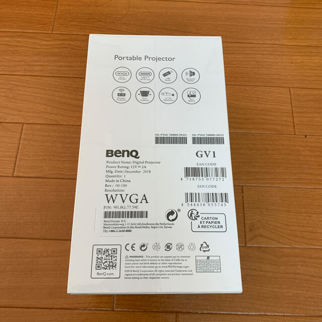 大得価国産 BenQ GV1の通販 by akko's shop｜ラクマ DLPポータブルLEDプロジェクター WVGA 国産得価