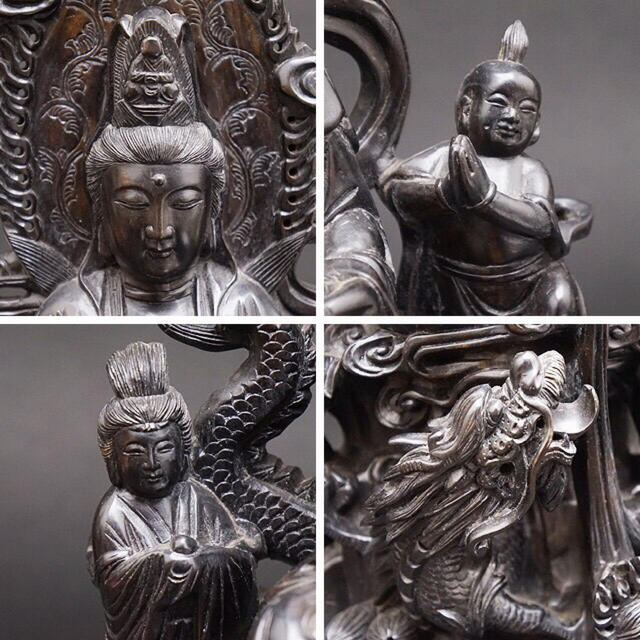 観音像 仏教美術 座観音 時代 骨董 オブジェ 置物 古美術品 www