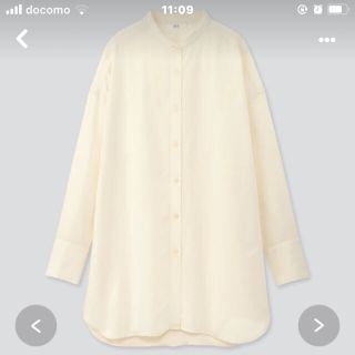 ユニクロ(UNIQLO)のな　な様専用　UNIQLO リネンブレンドスタンドカラーチュニック（長袖）(シャツ/ブラウス(長袖/七分))