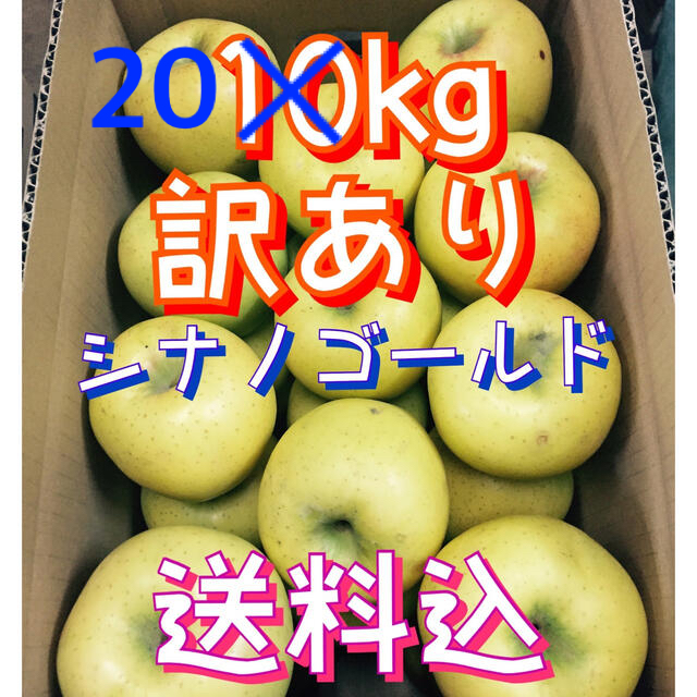 【送料込】訳あり葉とらずりんご シナノゴールド 約20kg 食品/飲料/酒の食品(フルーツ)の商品写真