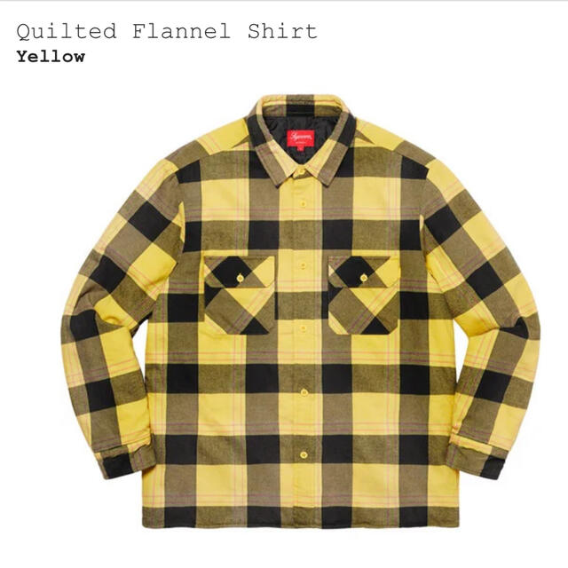 トップスSupreme Quilted Flannel Shirt イエロー