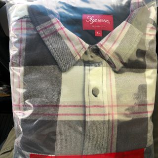 シュプリーム(Supreme)のSupreme Quilted Flannel Shirt 白　ＸＬ(シャツ)