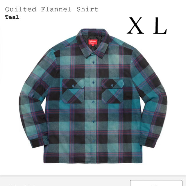 Supreme Quilted Flannel Shirt XL Teal