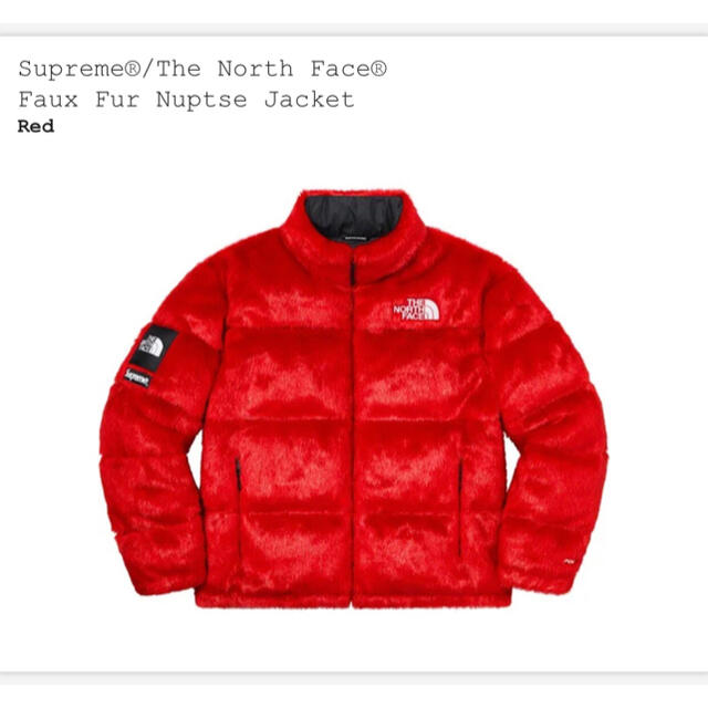 supreme northface ヌプシ　赤M