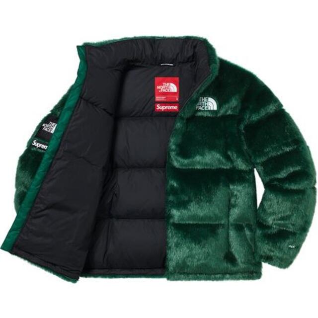 Supreme(シュプリーム)のL Supreme North Face Nuptse 緑 国内正規品 メンズのジャケット/アウター(ダウンジャケット)の商品写真