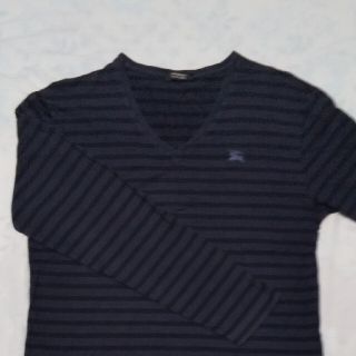 バーバリー(BURBERRY)のバーバリー　BURBERRY　Vネック長袖ボーダー　サイズ3(Tシャツ/カットソー(七分/長袖))