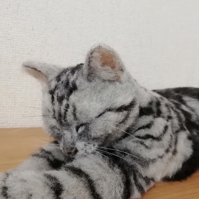 羊毛フェルト・アメリカンショートヘアー・猫 羊毛フェルト・アメリカンショートヘアー・猫