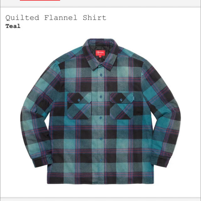 Supreme Quilted Flannel Shirt Teal L