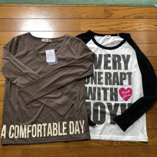 ハニーズ(HONEYS)の超お得★新品あり★ハニーズ長袖Ｔシャツ2枚セット　ロンＴ　タグ付　Vネック(カットソー(長袖/七分))