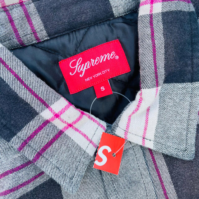 supreme フランネルシャツ グレー サイズS