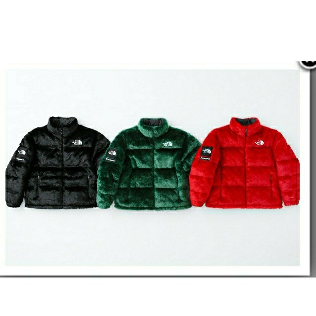 TNF Faux Fur Nuptse JacketカラーMサイズ