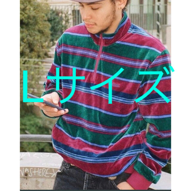 Supreme(シュプリーム)のSupreme Stripe Velour Half Zip Pullover  メンズのトップス(スウェット)の商品写真