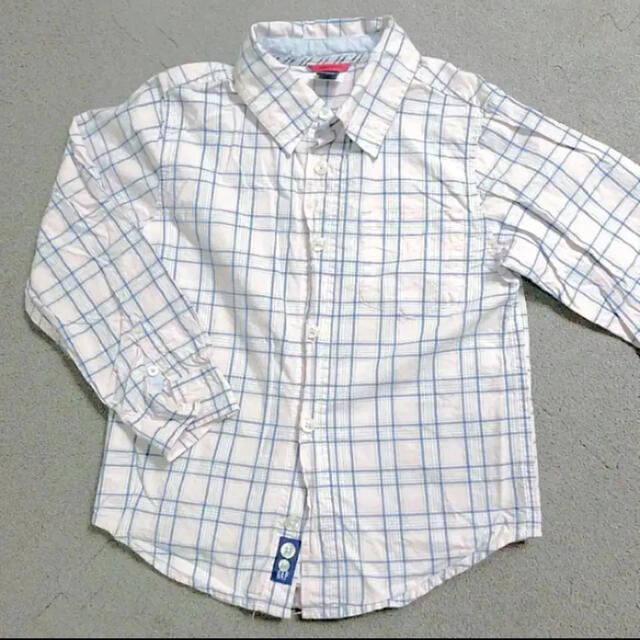 babyGAP(ベビーギャップ)のbaby gap チェックシャツ 110cm 美品　シャツ　再値下げ中 キッズ/ベビー/マタニティのキッズ服男の子用(90cm~)(ブラウス)の商品写真